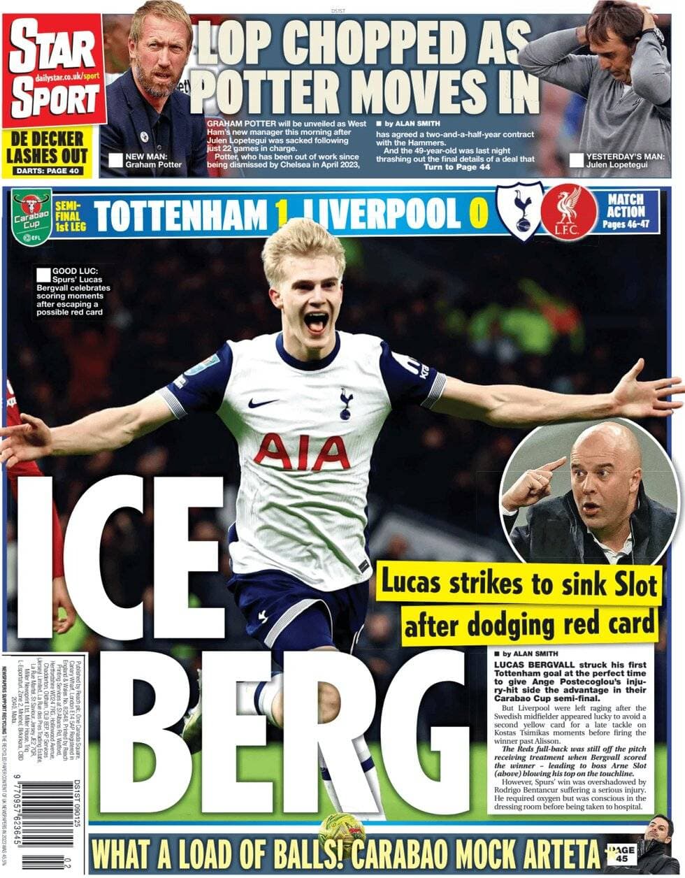Tottenham 1 Liverpool 0 - ICE BERG