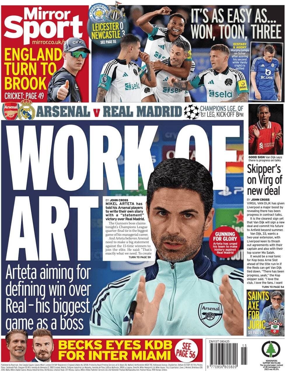 Arsenal v Real Madrid - Work of art