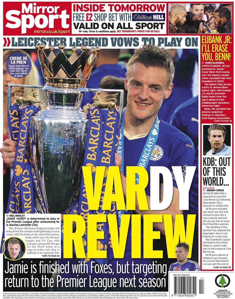 Leicester legend vows to play on