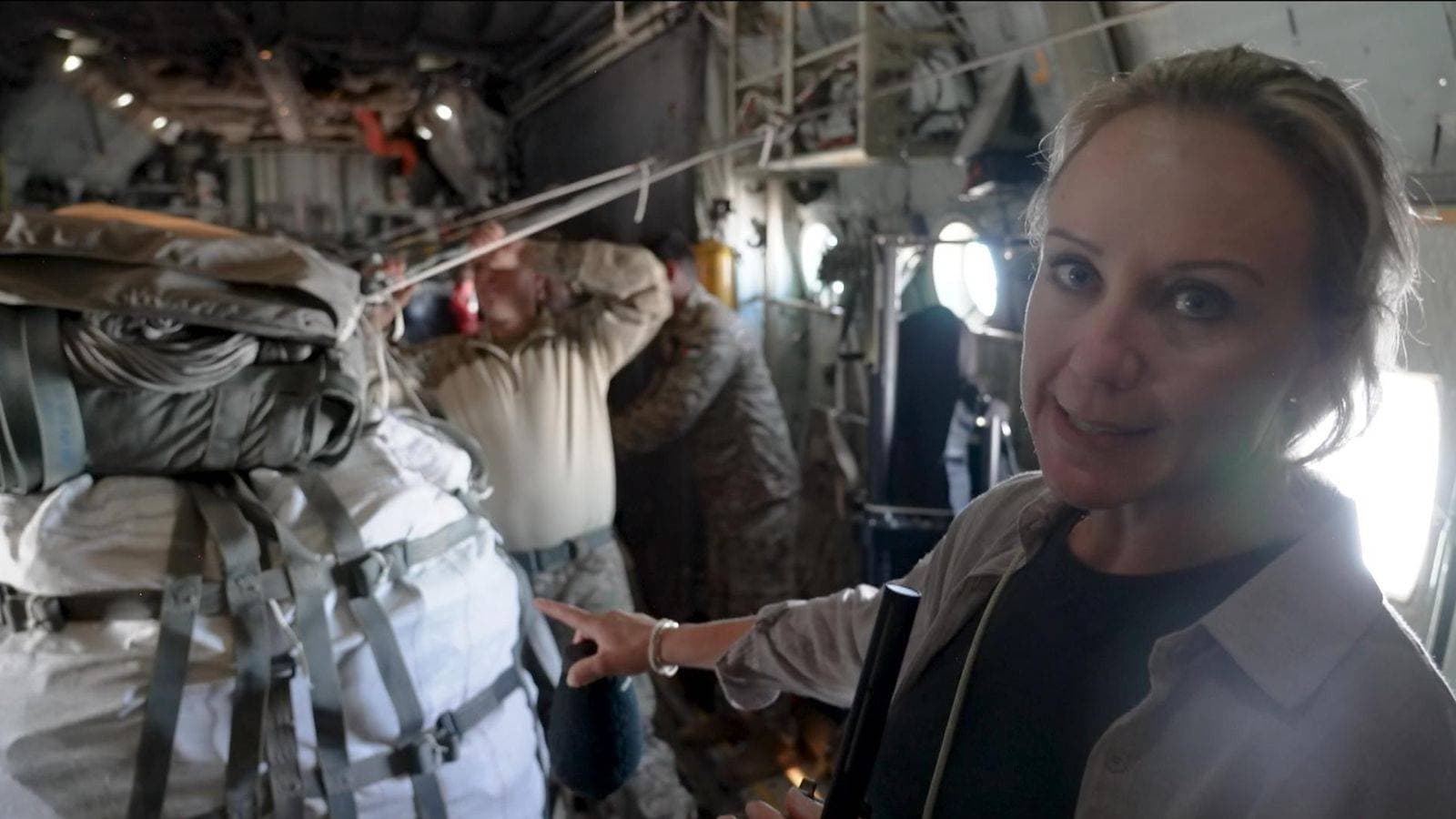 Mile after mile of grey rubble – the view from a plane dropping aid to Gaza